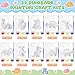 Simgoing 20 Set Dinosaur Ceramic Painting Kit DIY Ceramic to Paint Your Own Dinosaur Figurines Unpainted Plaster Arts and Craft for Adults Birthday Party Favors - Image 3
