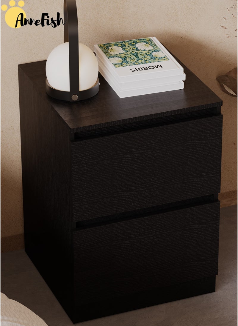 AnneFish 40*40*55cm NightStand for Bedroom Rustic Side Table Simple Bedside End Table with 2 Storage Drawers For Home - Image 5