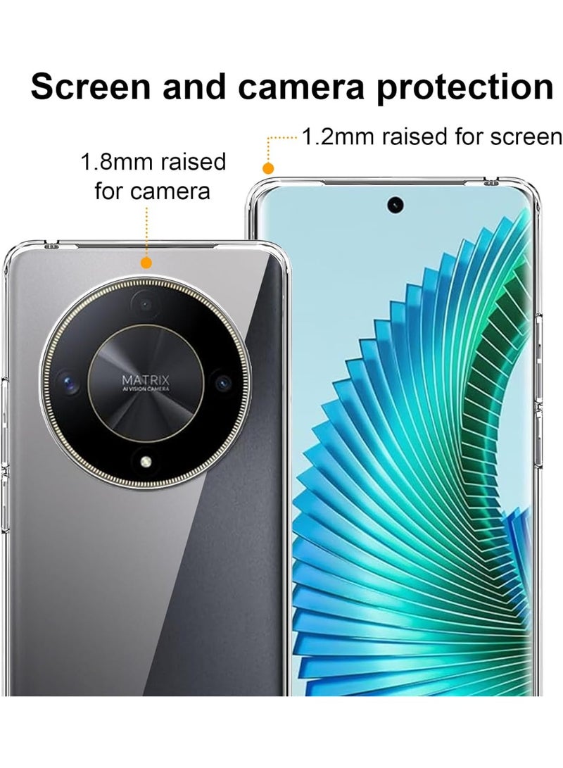 جراب شفاف لهاتف Honor Magic6 Lite 5G (Magic 6 Lite)/Honor X9b (6.78 بوصة)، غطاء حماية من السيليكون الناعم TPU - Image 4