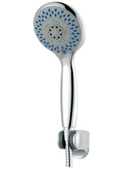 KADRIS Delux Shower Head Set SA-1126, 29x15 cms Showerhead with 150 cms Stainless Steel Shower Hose 5 Spray Settings Polished Chrome, with flexible self cleaning  - Image 4