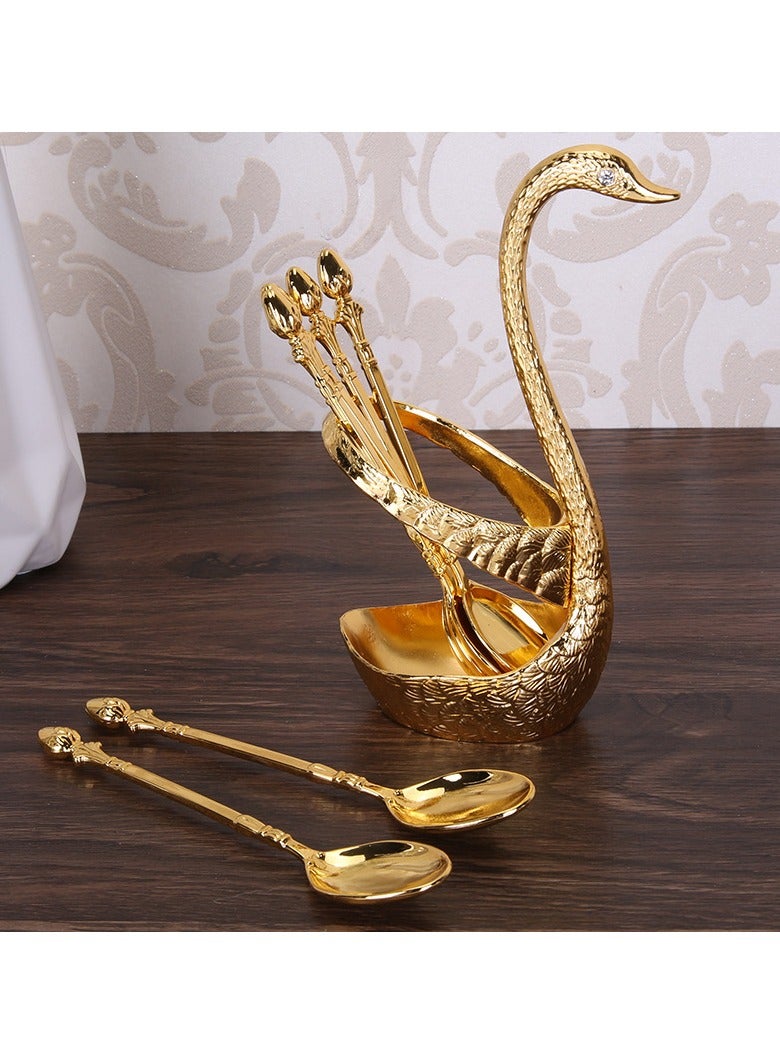 general Coffee spoon swan set home European style spoon swan seat tableware set suitable for afternoon tea gatherings - Image 3