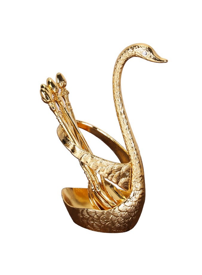general Coffee spoon swan set home European style spoon swan seat tableware set suitable for afternoon tea gatherings - Image 2