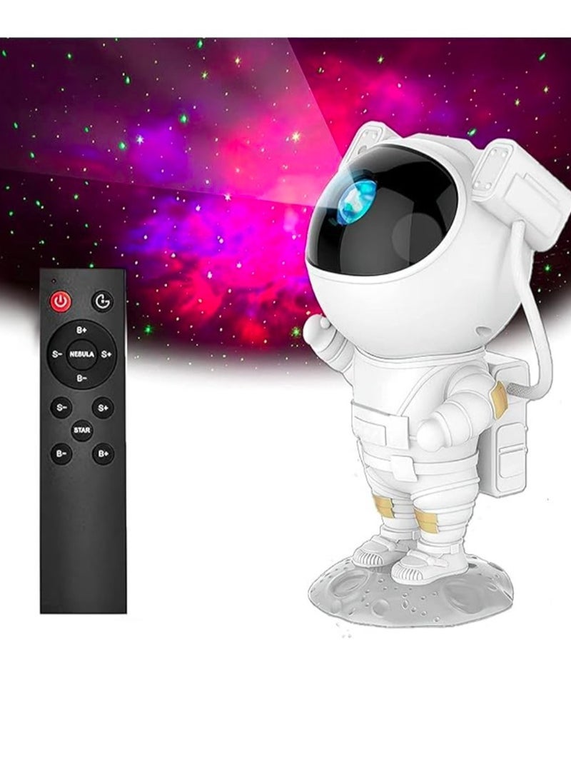 Astronaut Night Star Projector with Remote Control and 360 Degree Adjustable Design Astronaut Galaxy Nebula Night Light for Kids Adults Kids Bedroom Party Room Toy, White - Image 1