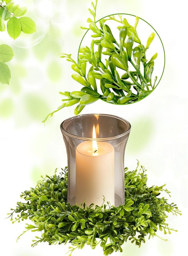 Vlorart 12 Inch Small Boxwood Wreath for Front Door, 2 Pcs Small Green Wreath Artificial Boxwood Wreaths Weatherproof, Spring Summer Mini Wreaths for Cabinets Window Wedding Farmhouse Indoor Outdoor - Image 4