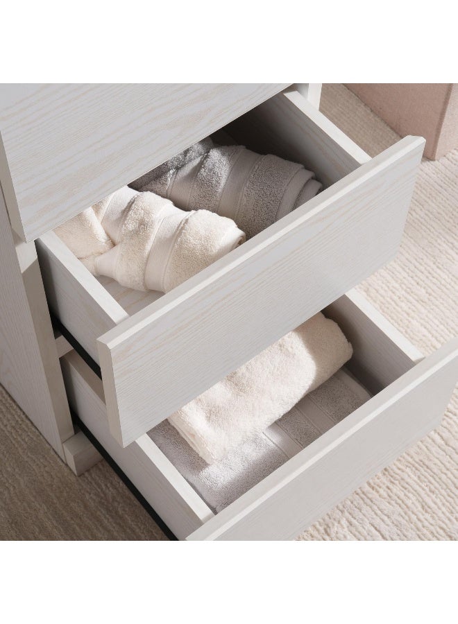 Pan Home خزانة الربيع بـ 6 أدراج مع مرآة - أبيض - Image 2