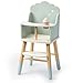 Pithfor Wooden Baby Doll High Chair Baby Doll Furniture Fits Up to 18 inch Dolls 18 inch Doll Accessories Green - Image 2