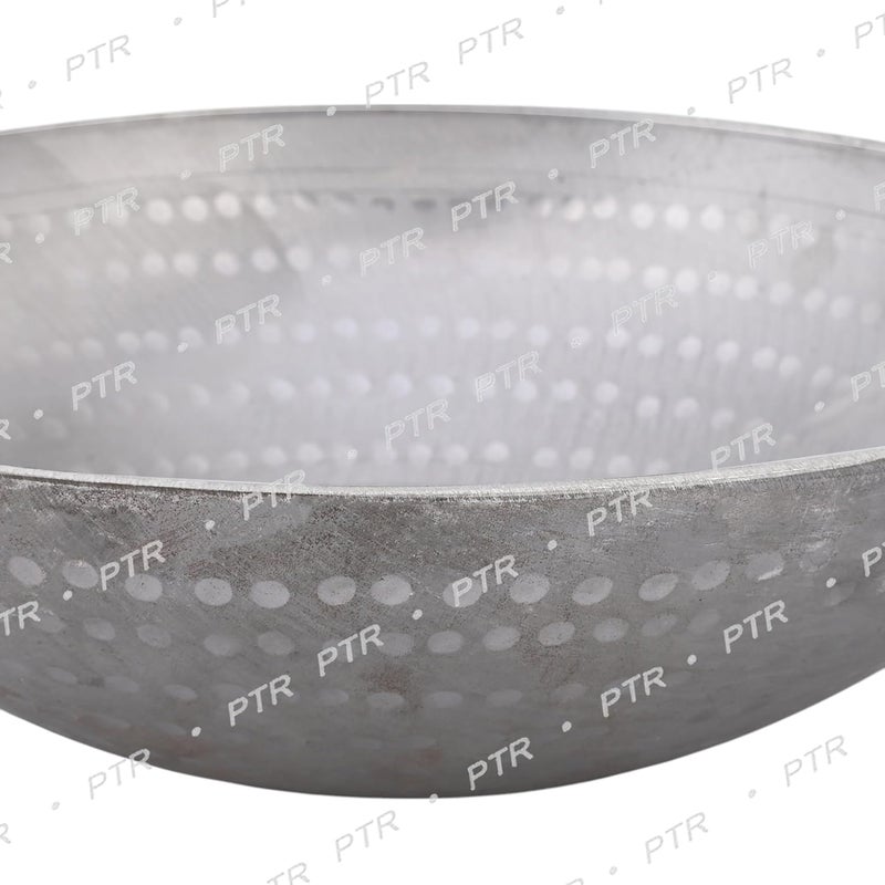 PTR Pure Iron Deep Frying Kadai Indias First Kadhai with Smooth Edges Best Frying Pan Wok Heavy Base Handmade Hammered Matthar Metal Spoon Friendly Dishwasher Safe Strong Riveted Handle 35 Litre - Image 5