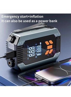 SUITU 2024 Upgraded Wireless 150PSI Car Emergency Starter & Multi-Functional Inflator - Portable Air Compressor with LCD Display, LED Lighting, and Power Bank for Cars, Motorcycles, Bicycles, Balls & More  - Image 5