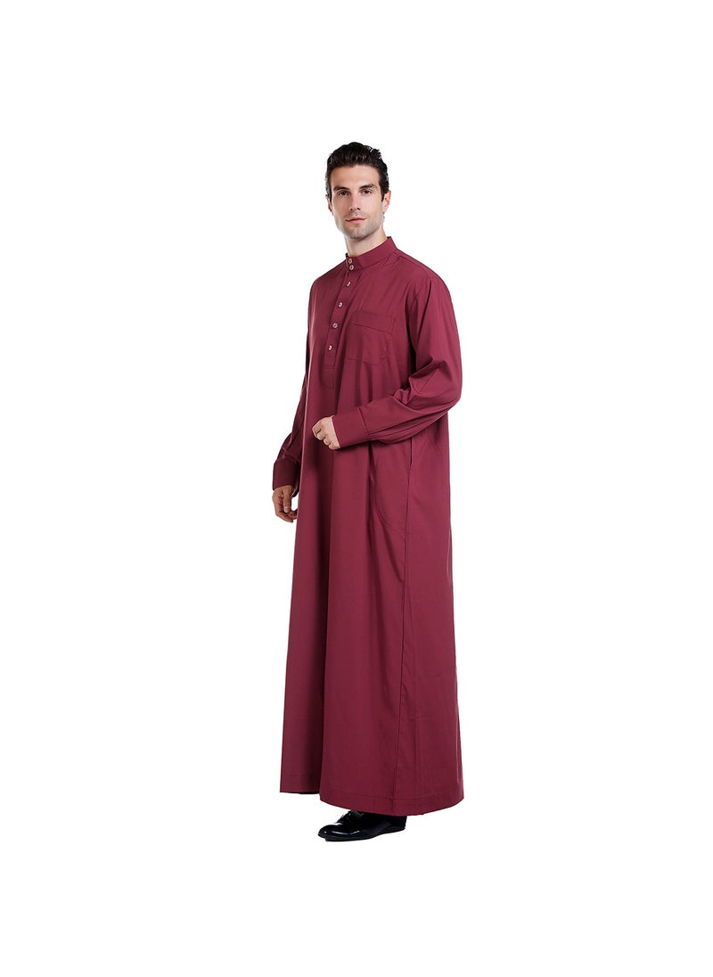 Mens Middle Eastern Thobe TH815 Hot Sale Wine red - pzsku/Z42DB39F116A65BDF3E0AZ/45/_/1731523335/8dbdec8d-2a95-4aa6-8722-27ee51dc0bc5