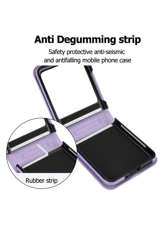 اس-توب جراب لهاتف Motorola Razr 40 Ultra ذو نسيج معيني مع حبل طويل وقصير - Image 5