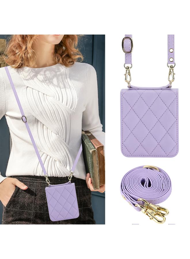 اس-توب جراب لهاتف Motorola Razr 40 Ultra ذو نسيج معيني مع حبل طويل وقصير - Image 2