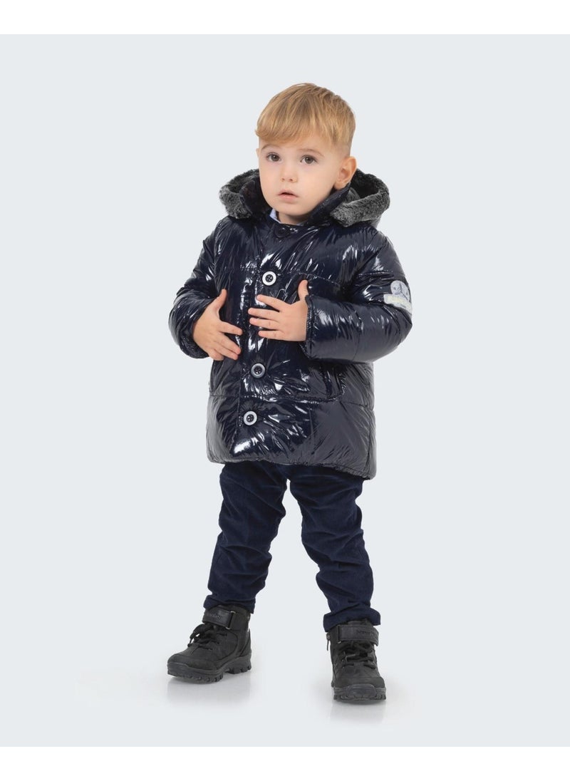 Baby Hola Hooded Water and Windproof Girl's Boy's Coat 13441  - Image 2