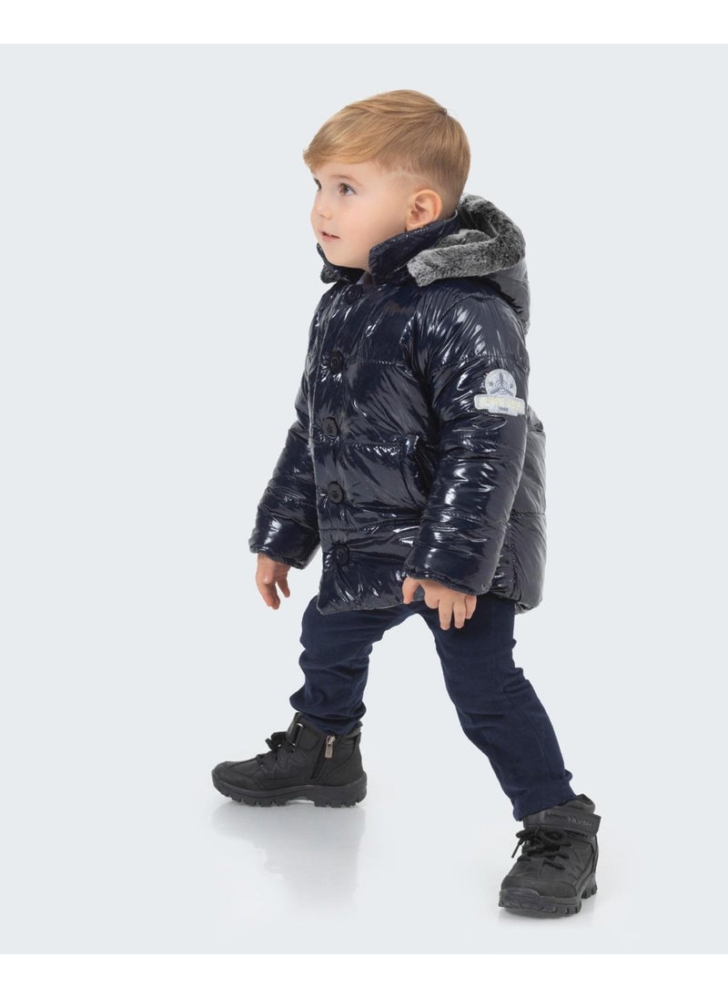 Baby Hola Hooded Water and Windproof Girl's Boy's Coat 13441  - Image 3