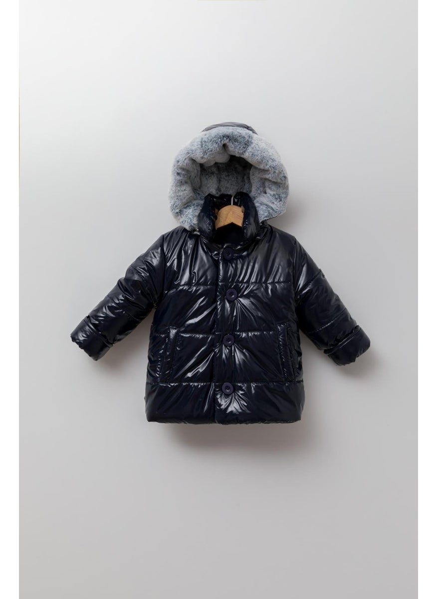 Baby Hola Hooded Water and Windproof Girl's Boy's Coat 13441  - Image 4