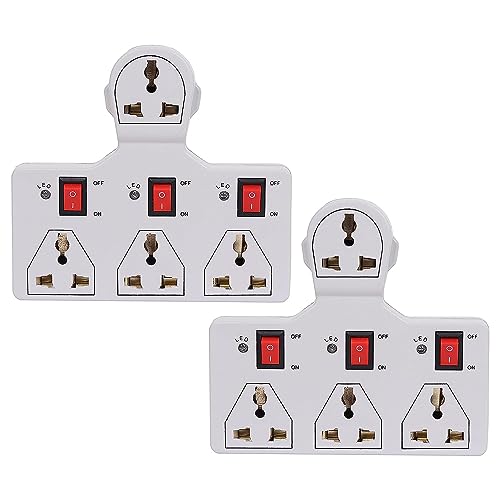Digiway 4 Universal Socket 3 Switch Multi Plug Extension Board/Multiplug(Pack of 2) - Image 1