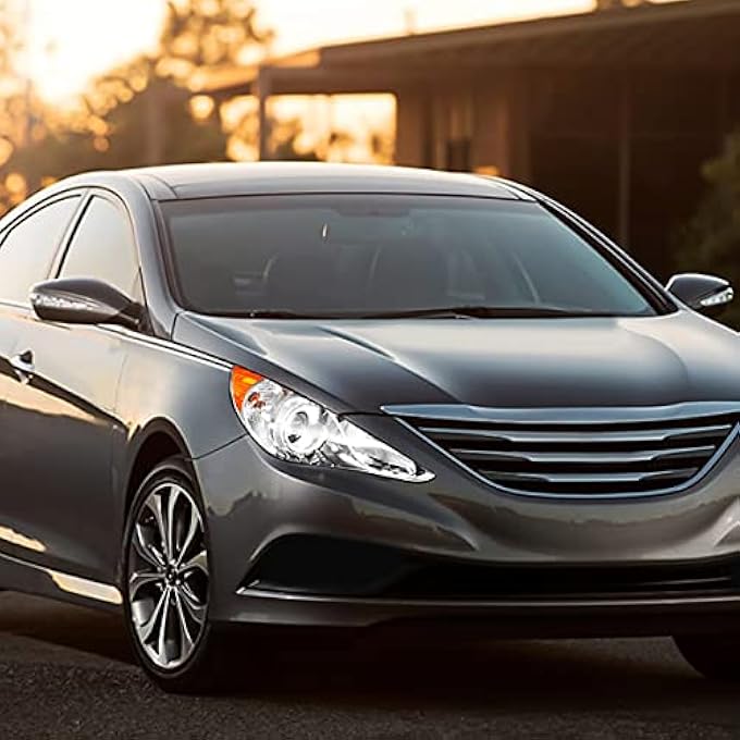 بي إم بيرفورموتور مصباح أمامي لجهاز الإسقاط PmhlHson1114OeR من الكروم متوافق مع طراز 1114 Hyundai Sonata يناسب طرازات المصابيح الأمامية الهالوجينية فقط، غير مناسب للطراز الهجين - Image 4