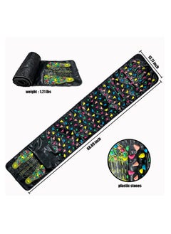 SYOSI Foot Massage Mat, Reflexology Walk Massager Mats Acupressure Foot Pad Acupoint Mat for Blood Circulation Body Foot Leg Pain Relieve Relief (68 x 13inch)  - Image 5