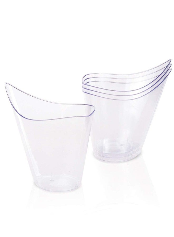 Tosnail 75 Pack 7 Ounce Clear Plastic Dessert Cups with 75 Pieces Clear Plastic Tasting Spoons - Image 3