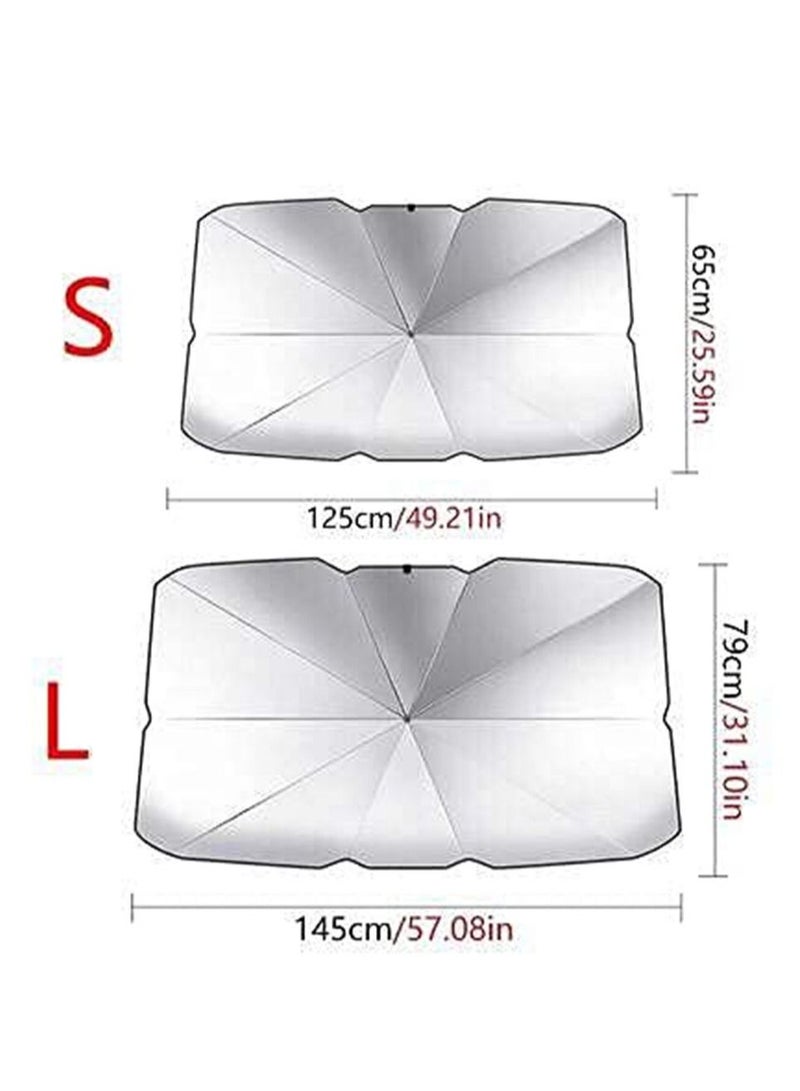 Foldable Car Sunshade Umbrella UV Windshield Cover Heat Insulation Sun Blind Auto Protection Accessories Size Large - Image 3