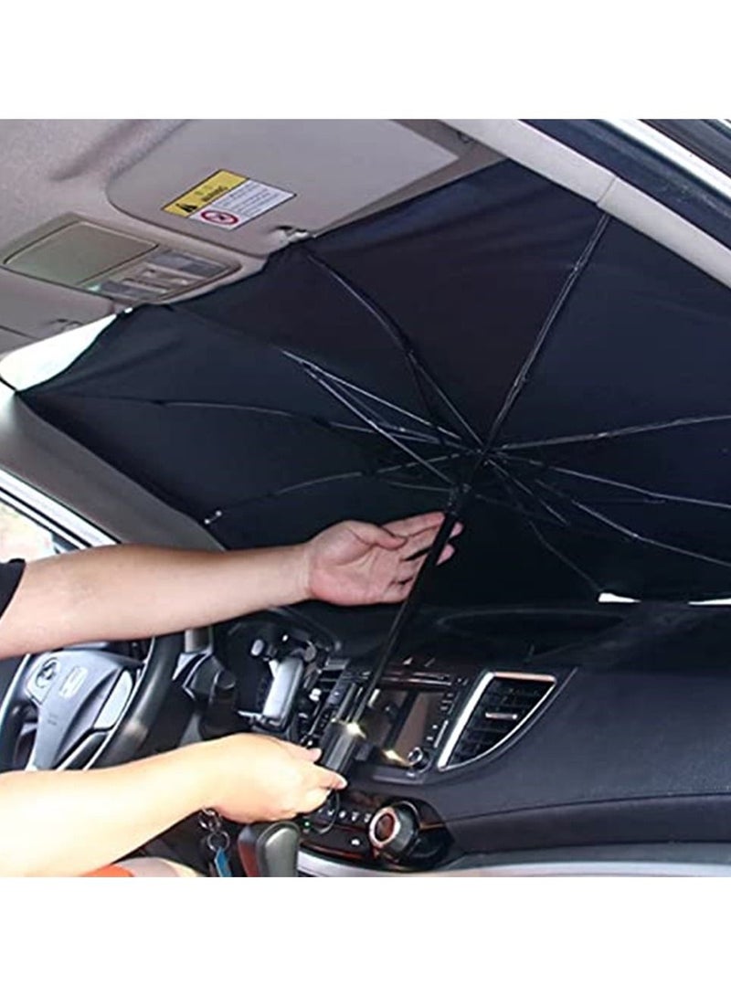 Foldable Car Sunshade Umbrella UV Windshield Cover Heat Insulation Sun Blind Auto Protection Accessories Size Large - Image 2