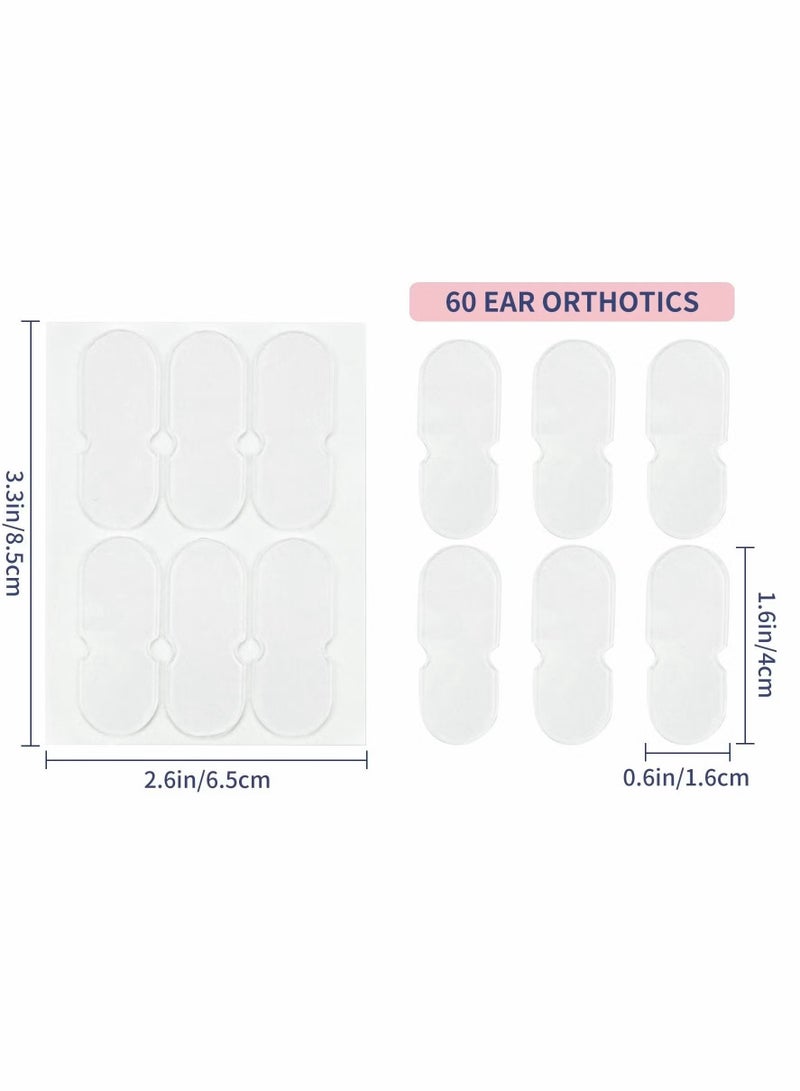 60 Pcs Cosmetic Ear Correctors Invisible Earring Support Instant Correction for Prominent Ears Stickers for Men Women Baby