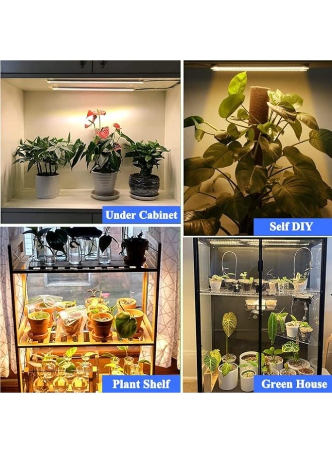 First Moon LED Plant Grow Light Strips, Full Spectrum Grow Light for Indoor Plants with Auto ON and Off Timer, 10 Dimmable Levels with 48 LEDs, Sunlike Grow Lamp for Seedlings Hydroponics - Image 3