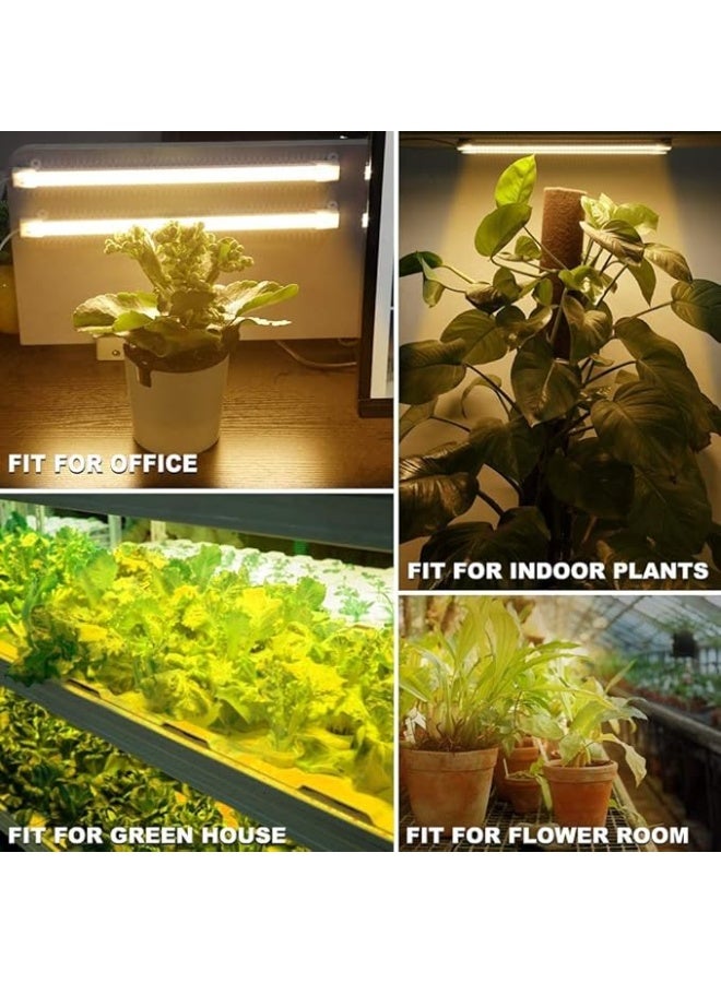 First Moon LED Plant Grow Light Strips, Full Spectrum Grow Light for Indoor Plants with Auto ON and Off Timer, 10 Dimmable Levels with 48 LEDs, Sunlike Grow Lamp for Seedlings Hydroponics - Image 4