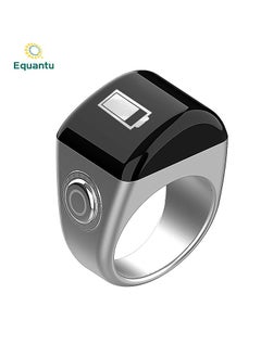 Equantu 18mm Smart Ring with Vibration Reminder Tasbih Counter and Bluetooth Connection for Exclusive IQIBLA App and 5 Daily Prayer Reminders  - Image 1