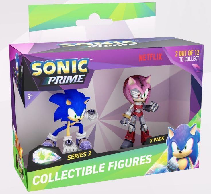 Sonic Prime : Figure 2Figures with Window Box - Netflix Series, Licensed, Boys & Girls, Collectible Characters, Figurines - Image 5