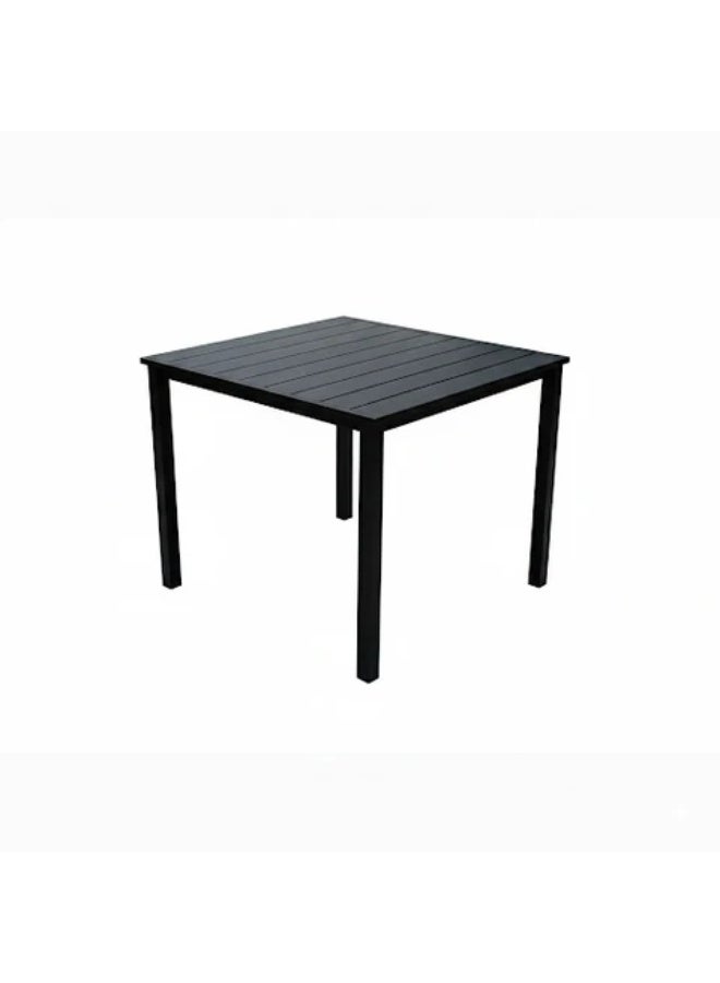 Casa Fiora Outdoor Dining Set with Metal Frame and WPC Slats, Black - Image 2