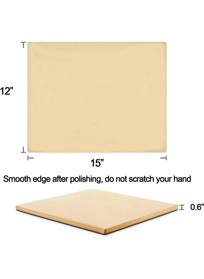 Pizza Stone for Oven and Grill Thick Cooking Stone Durable and Safe Baking Stone for Pizza Bread Pie BBQ  - Image 3