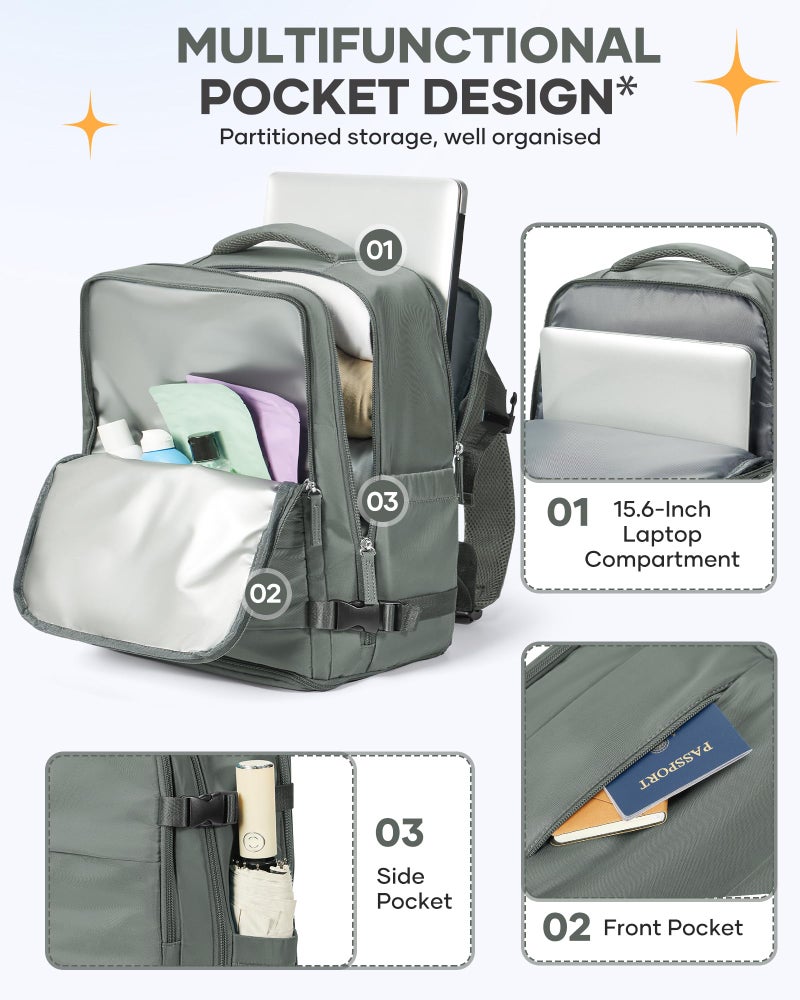 coofay Large Travel Backpack for Women Airline Approved Carry on Backpack for Airplanes Mochila De Viaje Spirit Airlines Personal Item Bag 18x14x8 Personal Item Travel Bag Backpack for Traveling on Airplane - Image 5