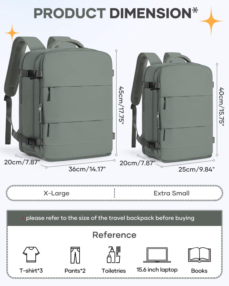 coofay Large Travel Backpack for Women Airline Approved Carry on Backpack for Airplanes Mochila De Viaje Spirit Airlines Personal Item Bag 18x14x8 Personal Item Travel Bag Backpack for Traveling on Airplane - Image 3