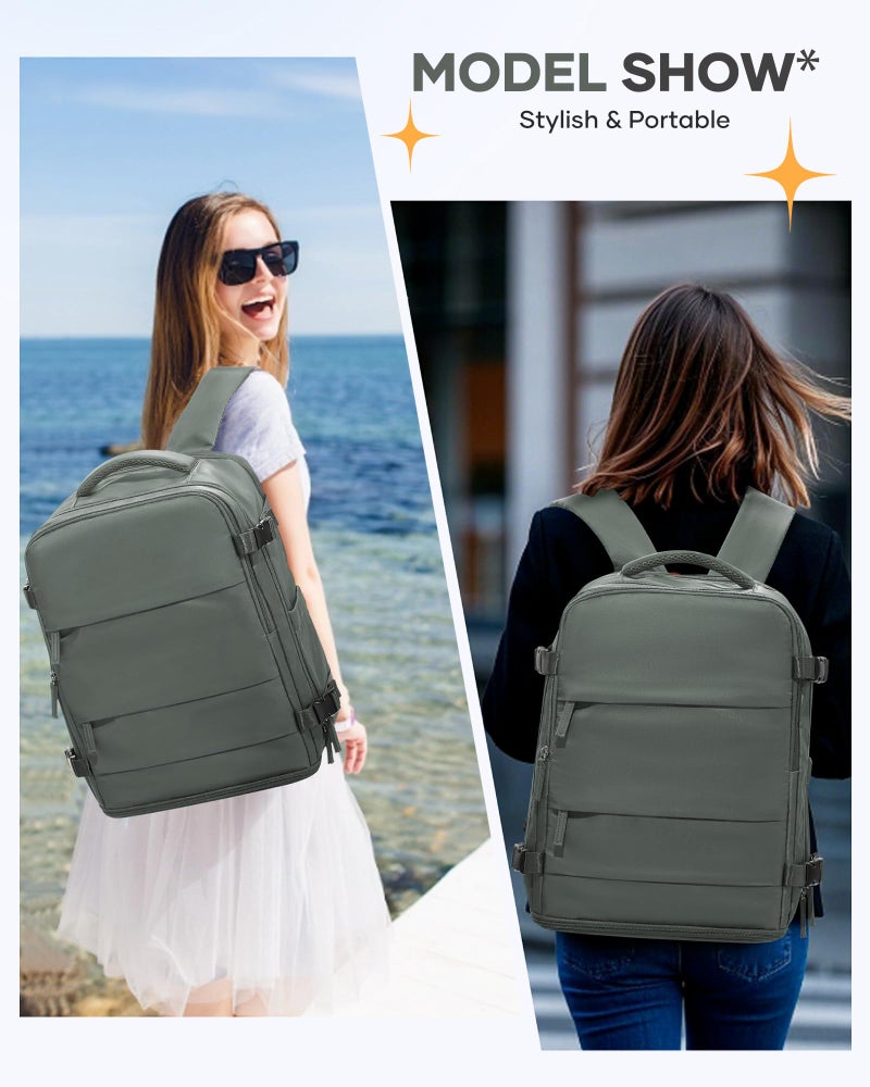 coofay Large Travel Backpack for Women Airline Approved Carry on Backpack for Airplanes Mochila De Viaje Spirit Airlines Personal Item Bag 18x14x8 Personal Item Travel Bag Backpack for Traveling on Airplane - Image 2
