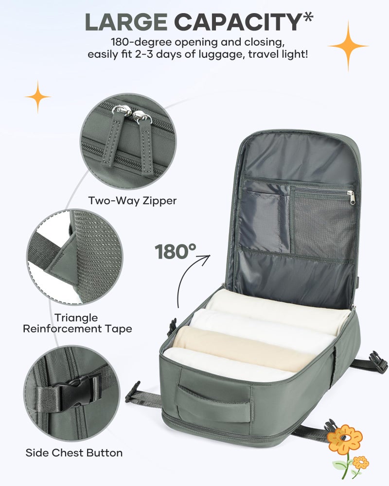 coofay Large Travel Backpack for Women Airline Approved Carry on Backpack for Airplanes Mochila De Viaje Spirit Airlines Personal Item Bag 18x14x8 Personal Item Travel Bag Backpack for Traveling on Airplane - Image 4