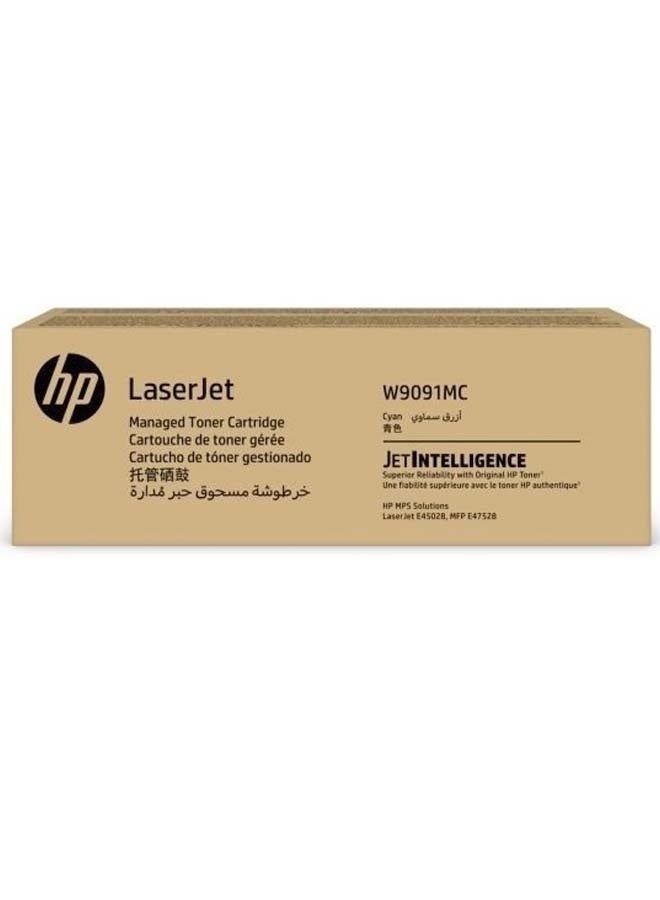 HP خراطيش تونر HP W9091MC سيان الأصلية 6,900 صفحة MFP E47528f E45028dn - Image 1