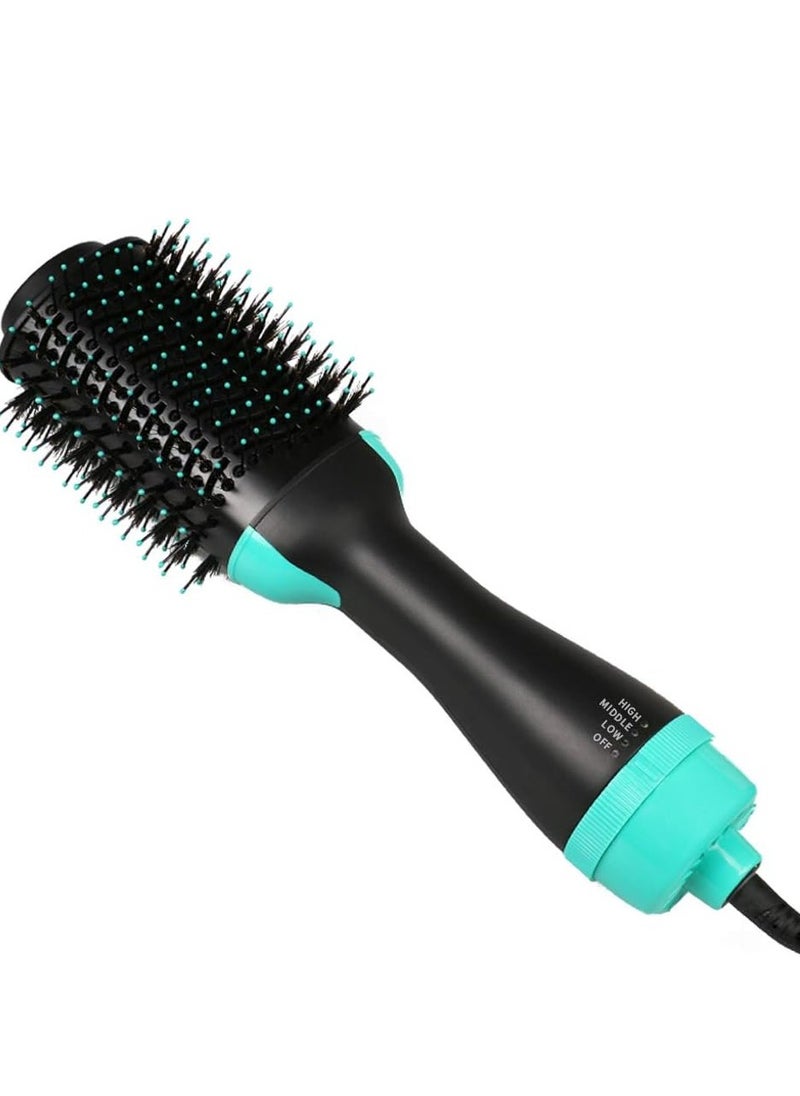ELTRAZONE 3-in-1 One-Step Hot Air Hair Brush – Electric Straightener, Curler, and Dryer Comb (Green)  - Image 1