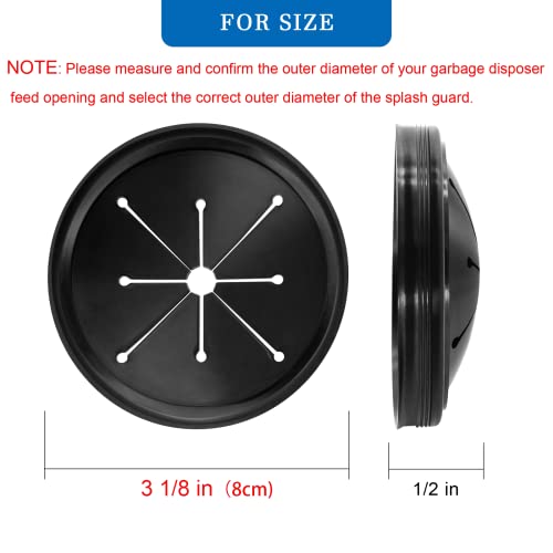 CLEESINK Garbage Disposal Splash Guard Collar Sink Baffle, Food Waste Disposer Parts Accessories, 3-1/8 Inch Multi-function Drain Plugs for Garbage Disposals by CLEESINK - Image 2