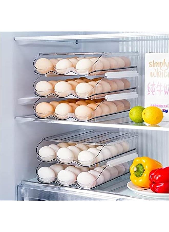 Generic - Egg Holder for Fridge, 36 Grid Auto Rolling Egg Container Tray, Large Capacity Egg Storage with Lid, Egg Storage for Fridge Storage Organizer for Kitchen (2 Layer) - Image 1
