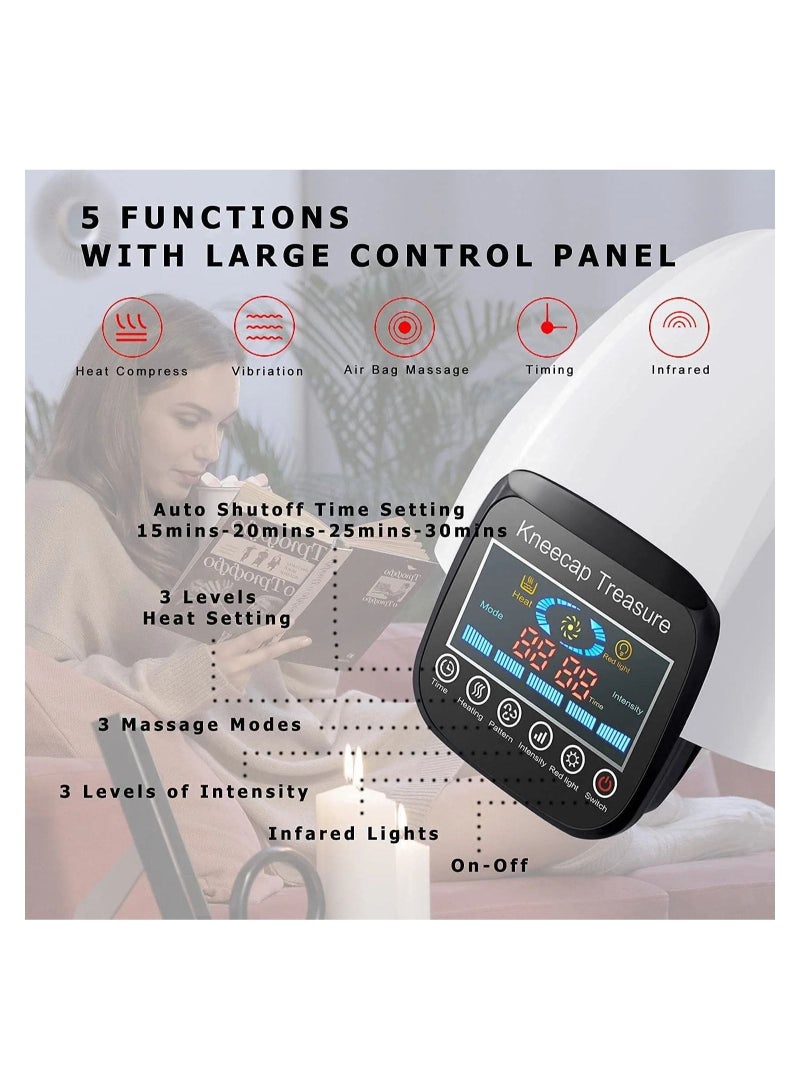 Generic Knee Massager with Heat for Pain Relief Electric Cordless Vibration Knee Massage Device with Kneading for Arthritis and Joint Circulation Warmer Rechargeable - Image 5