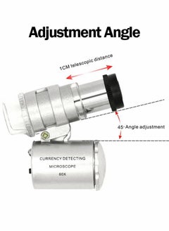 Y&D Mini Microscope, 60X Universal Portable Microscope with LED UV Lights Magnifying Glass  - Image 4