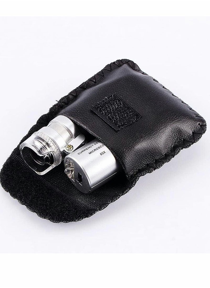 Y&D - Mini Microscope, 60X Universal Portable Microscope with LED UV Lights Magnifying Glass - Image 1