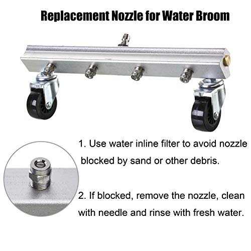 M MINGLE Universal Replacement Nozzle, Pressure Washer Water Broom, Surface Cleaner, 25 Degree, Orifice 1.5, 1/4 Inch NPT Male Fitting, 4000PSI - Image 3