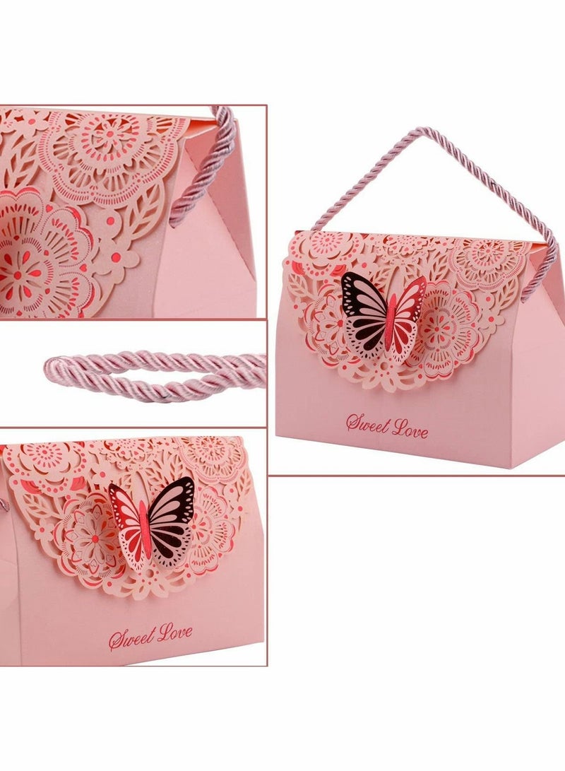 SYOSI Decorative Boxes Gift Bags Butterflies with Handle, Wedding Driew Party Favor Bags Paper for Anniversary, Birthday Parties, Baby Shower, Bridal Showers - Image 4