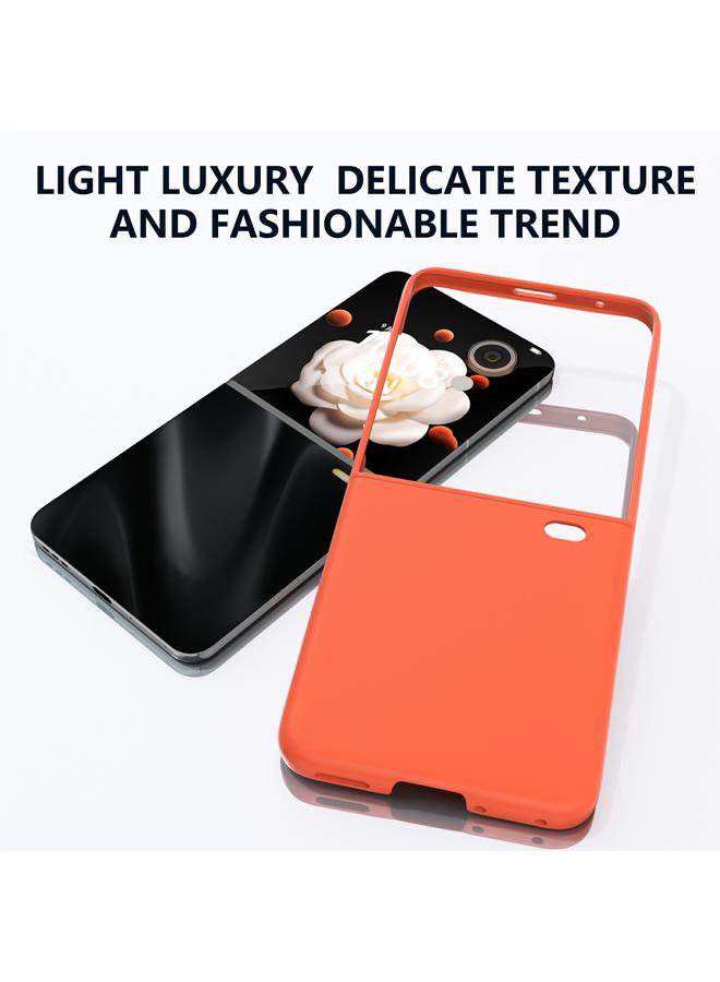 اس-توب جراب لهاتف Honor Magic V Flip 3 في 1 مصنوع من الجلد غير اللامع مع تغطية كاملة - Image 5