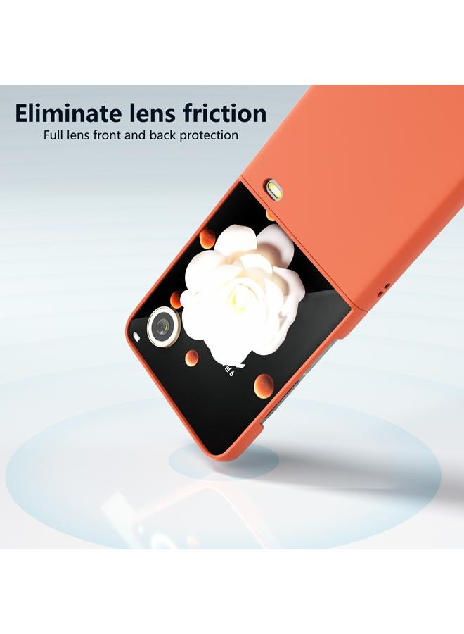 اس-توب جراب لهاتف Honor Magic V Flip 3 في 1 مصنوع من الجلد غير اللامع مع تغطية كاملة - Image 3