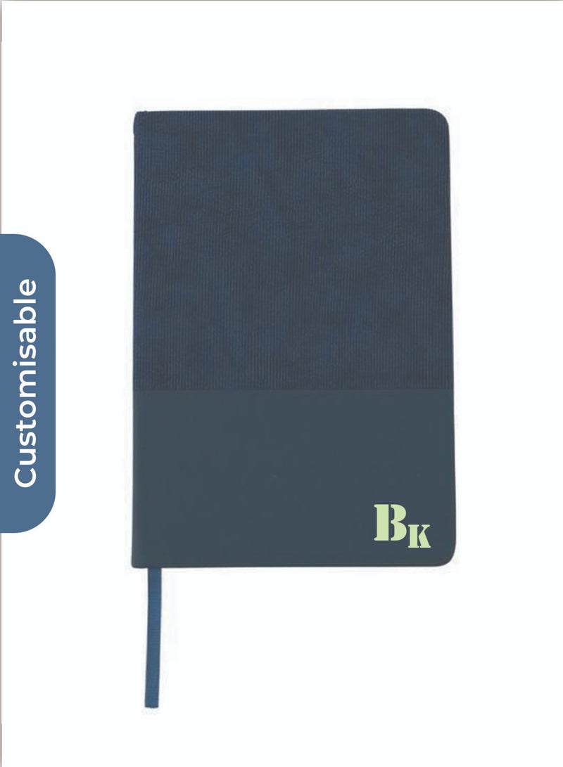 SANTHOME Personalised LYSS - Santhome® A5 Thermo PU Hard Cover Notebook - Blue - Image 2