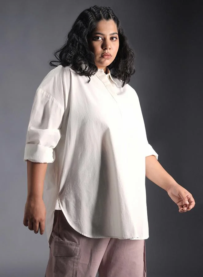 HIGH STAR Plus Size Classic Oversized Casual Shirt by Styli