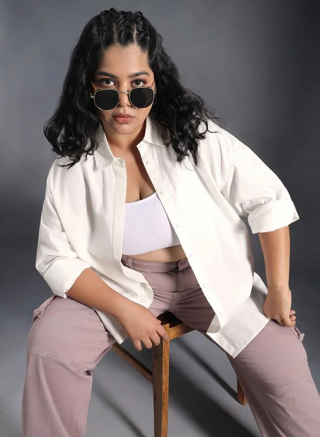HIGH STAR Plus Size Classic Oversized Casual Shirt by Styli