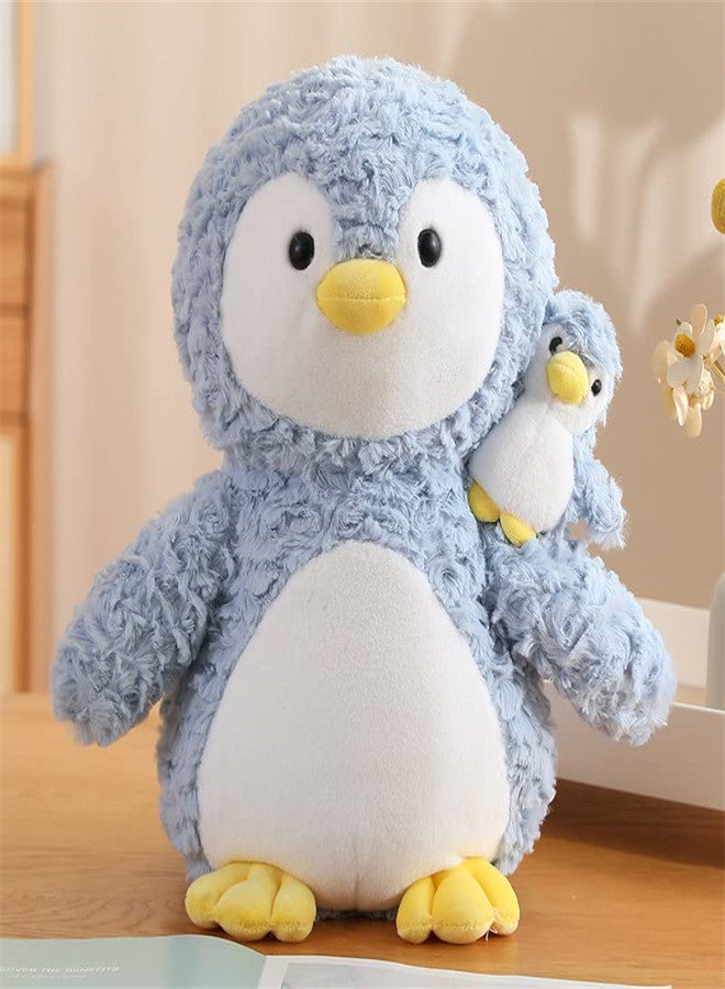 SYOSI Plush Penguin Stuffed Toy,  Kids Soft Plushie Animal Doll, Birthday Gift for Toddlers Boys Girls, Adorable Mom Penguin with Baby Penguin, Baby Shower Nursery Decorate  - Image 1